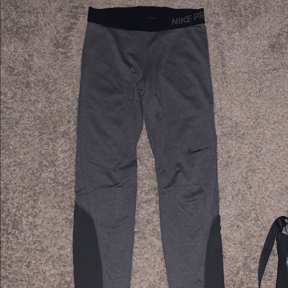 Grey Nike Pro Leggings